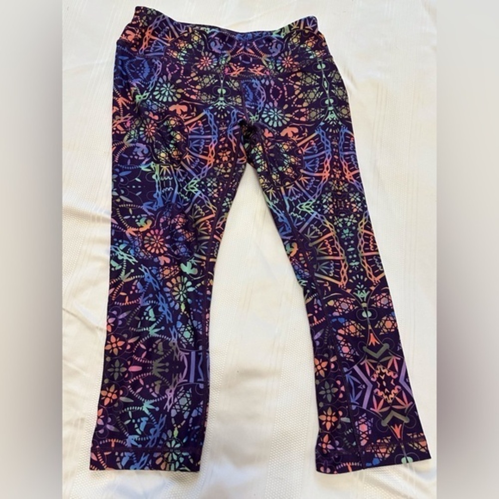Reebok Women’s Leggings with Multicolor Floral Pattern